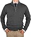 Luciano Natazzi Mens Sweater Quarter Button Mock Neck Cotton Pullover Slim Fit