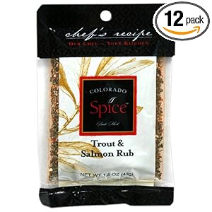 Colorado Spice Company, Seafood Spice, Trout and Salmon Rub, 1.5-Ounce Packet (Pack of 12) by Colorado Spice