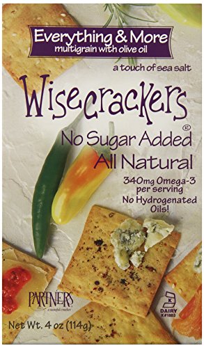 Wisecrackers Everything and More Multigrain Crackers with Olive Oil, 4-Ounce (Pack of 6)