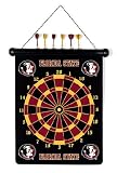 FLORIDA STATE SEMINOLES Magnetic DART BOARD SET with 6 Darts (15" wide and 18" long)