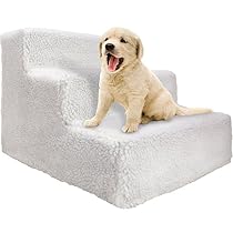 OxGord Pet Stairs to get on High Bed for Cat and Dog Steps at Home or Portable Travel Up to 70 lbs
