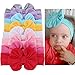 Baby Girl Soft Bow Turban Headband Top Knot Cotton Head Wrap Set Of 8 Colors