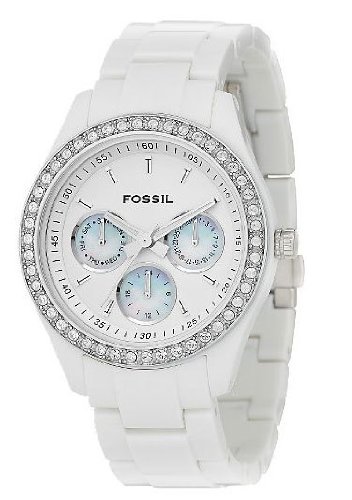 Fossil Womens ES1967 Stella Day/Date Display Quartz White Dial Watch