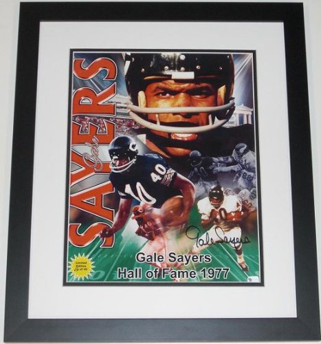 Gale Sayers Autographed Chicago Bears 11x14 Collage Photo - Custom Framed - Limited Edition of only 40!
