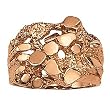 14K Rose Gold Man's Nugget Ring