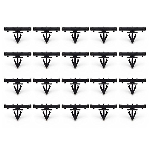 Partsam 20 pcs Bumper Fender Clips Nylon Retainer Plastic Rivet for Jeep JK 68039280-AA