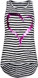 FULL TILT Stripe Heart Girls Tank
