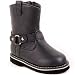 Roper Girls Boys Black Tumbled Faux Leather Boots Infant Toddler 4-8