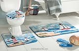 Lighthouse Toilet Seat Cover & Bath Rug Set