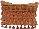 Pillow 12inch X 18inch Rectangle Tassels Terracotta