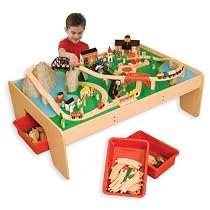Waterfall Train Table w/ 3 Bins & 120 PC Set
