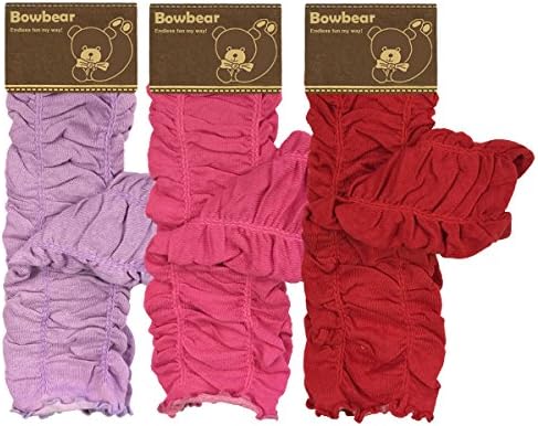BowbearLittle Girls 3 Pair Gathered Ruffles Leg Warmers