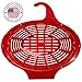Hanging Red Colander - 3 Quart, Oval Plastic Strainer for Kitchen Sink - Sold by Arron Kelly