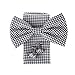 DBC3C03 Multi Checkered Gift Microfiber Bow Tie Hanky Cufflinks Set By Dan Smith