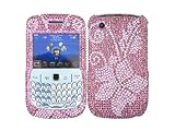 Purple Flower Bling Rhinestone Faceplate Diamond Crystal Hard Skin Case Cov ....
