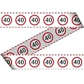 Udo Schmidt Absperrband Warnband Verkehrsschild 40 rot wei� L�nge 15m