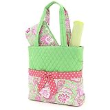 Belvah Quilted Floral 3pc Diaper Bag