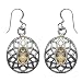 Designer Earrings Silver Citrin Gemstone Jewelry 1.25 inches (erg061)