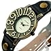2014 Hot Sell Fashion Women Black Watch PU Leather Strap Retro Personal Digital Design Cheap Price W162