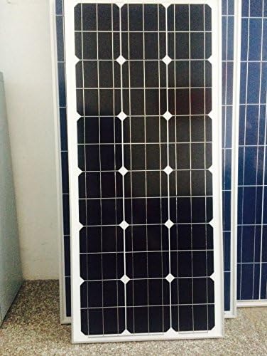 100w-18v Monocrystal Solar Panel Charge 12V Battery (100W mono solar panel, black)