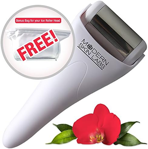 Derma Ice Roller Puffy Eyes Reducer Soothe Acne Breakouts FREE bonus bag Stainless Steel Face Roller for Youthful Skin