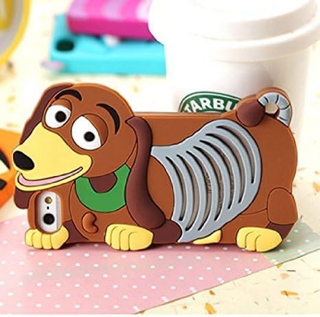 Full-service iPhone 4/4s Case, 3D Cute Cartoon Disney Monster University Animals Soft Silicone Back Case Cover with Free Screen Protector &amp; Stylus for Apple iPhone 4/4S - Robot Dog