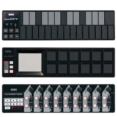KORG スリム・ライン USB コントローラー/キーボード nanoSET BLACK