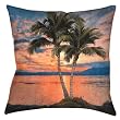Palm Trees in the Sunset Indoor/Outdoor Weather Resistant Fabric Pillows (Set of two 20 inch)