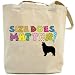 Canvas Tote Bag Beige  Size Does Matter ! Border Collie  Dog