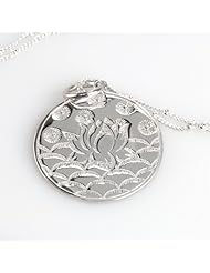 Baroni Lotus Garden Necklace in Sterling Silver