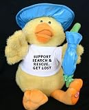 Plush Stuffed Duck (Sprinkles) toy with Support search & rescue. GET LOST T-Shirt