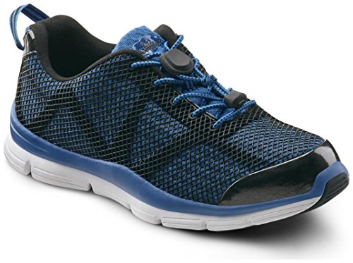 Dr. Comfort Jason Men's Therapeutic Extra Depth Athletic Shoe Leather-and-Mesh Lace