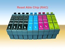 10 pack (4BK 2C 2M 2Y) US Patented Compatible Cartridges 69 T069 for Epson Stylus C120 / CX5000 / CX6000 / CX7000F / CX7400 / CX7450 / CX8400 / CX9400Fax / CX9475Fax / NX100 / NX105 / NX110 / NX115 / NX200 / NX215 / NX300 / NX400 / NX415 / NX510 / NX515 and Epson WorkForce 310 / 315 / 500 / 600 / 610 / 615 / 1100 / 30 / 40, The cartridge #69 with Reset-Able Chips (RAC) .