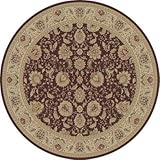 Tayse Area Rug: Empire 2538 Brown Round 5'