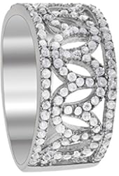 925 Sterling Silver Round Cubic Zirconia Ring Size 7