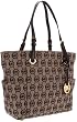Michael Kors Grayson Signature / Monogram Tote - Side Pockets - Black (MK BAGS, PURSES, HANDBAGS, TOTES)