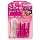 Sleep Pretty in Pink, Women's Ear Plugs, 7 Pair & Case