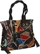 ''Croc Embossed'' Leather Tote - Multi Color