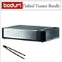 Bodum 1095701US Bistro Flatbed Toaster With Black Silicone Tongs