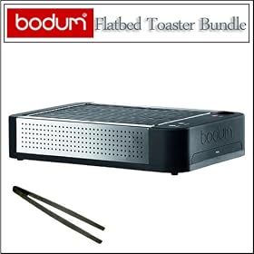 Bodum 1095701US Bistro Flatbed Toaster With Black Silicone Tongs by Bodum