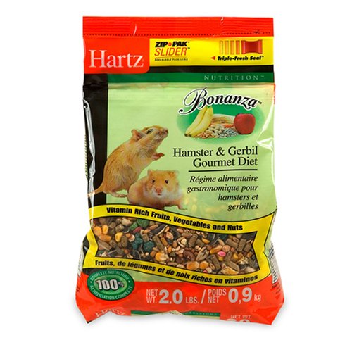 Hartz Bonanza Hamster & Gerbil Gourmet Diet 2 Pound Supply