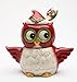 Cosmos Gifts 10909 Fine Ceramic Hand Painted Christmas Owl Sugar and Creamer Set with Spoon, 5-1/2