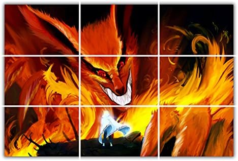 Naruto Shippuden Kyuubi Dragon Poster Large Print Giant Wall Art Decor
