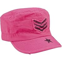 1159 Womens Vintage Pink 'SGT Stripe' Fatigue Cap
