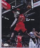 GERALD WALLACE SIGNED AUTOGRAPHED 8X10 PHOTO CHARLOTTE BOBCATS COA JSA