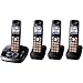 Panasonic KX-TG4034B DECT 6.0 PLUS Expandable Digital Cordless Answering System with 4 Handsets