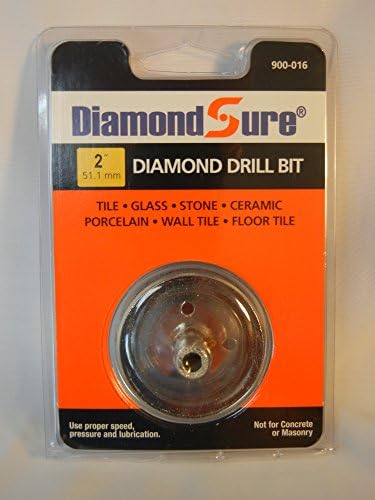 2" 51.1 mm DiamondSure Diamond Drill Bit Hole Saw for Glass, Tile, Granite, Ceramic, Porcelain, Stone