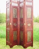 Wooden Screen Palm Trees Room Divider South Pacific