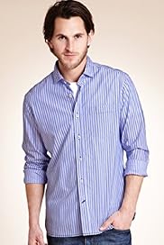 North Coast Pure Cotton Triple Striped Shirt