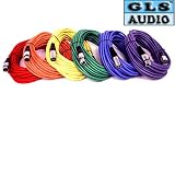 6 GLS 50ft XLR COLORED Microphone Cables Mic Mike